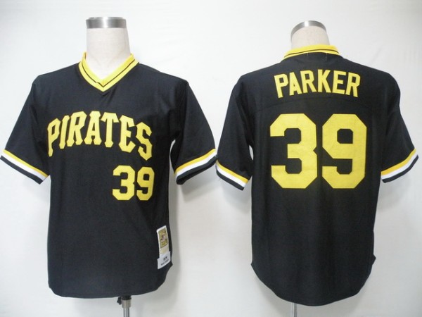 Mitchell and Ness Pittsburgh Pirates #39 Dave Parker Black Throwback Stitched MLB Jersey
