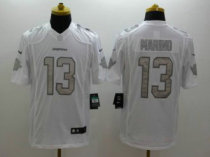 Nike Dolphins -13 Dan Marino White NFL Limited Platinum Jersey