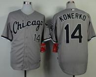 Chicago White Sox -14 Paul Konerko Grey Cool Base Stitched MLB Jersey