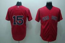Boston Red Sox #15 Dustin Pedroia Stitched Red MLB Jersey