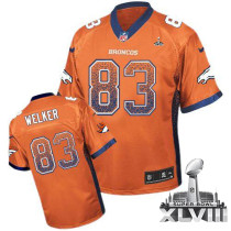 Nike Denver Broncos #83 Wes Welker Orange Team Color Super Bowl XLVIII Men's Stitched NFL Elite Drif