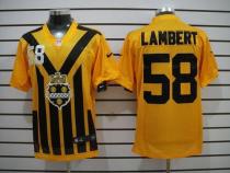 Nike Pittsburgh Steelers #58 Jack Lambert Gold 1933s Throwback Men's Embroidered NFL Elite Jersey