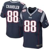 Nike New England Patriots -88 Scott Chandler Navy Blue Team Color Mens Stitched NFL Elite Jersey