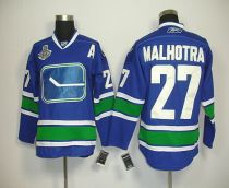 Vancouver Canucks 2011 Stanley Cup Finals -27 Malhotra Blue Third Stitched NHL Jersey