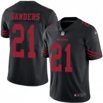 Nike 49ers -21 Deion Sanders Black Stitched NFL Color Rush Limited Jersey