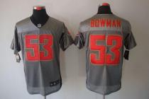 Nike San Francisco 49ers #53 NaVorro Bowman Grey Shadow Men‘s Stitched NFL Elite Jersey