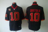 Nike Redskins -10 Robert Griffin III Black With C Patch Stitched NFL Game Jersey