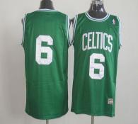 Mitchell and Ness Boston Celtics -6 Bill Russell Stitched Green Throwback NBA Jersey