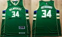Revolution 30 Milwaukee Bucks -34 Giannis Antetokounmpo Green Stitched NBA Jersey