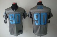 Nike Lions -90 Ndamukong Suh Grey Shadow Stitched NFL Elite Jersey