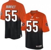 Nike Bengals -55 Vontaze Burfict Orange Black Stitched NFL Elite Fadeaway Fashion Jersey