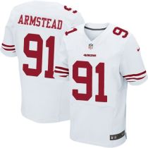 Nike San Francisco 49ers #91 Arik Armstead White Men‘s Stitched NFL Elite Jersey