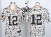 Nike New England Patriots -12 Tom Brady Camo USMC Super Bowl XLIX Mens Stitched NFL Elite Jersey
