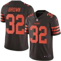 Nike Browns -32 Jim Brown Brown Stitched NFL Color Rush Limited Jersey