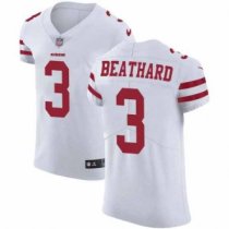 Nike 49ers -3 CJ Beathard White Stitched NFL Vapor Untouchable Elite Jersey