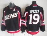 Ottawa Senators -19 Jason Spezza Black Throwback Stitched NHL Jersey