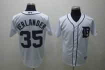 Detroit Tigers #35 Justin Verlander Stitched White MLB Jersey
