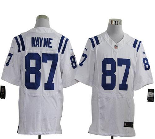 Nike Indianapolis Colts #87 Reggie Wayne White Men‘s Stitched NFL Elite Jersey