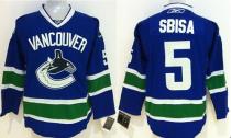 Vancouver Canucks -5 Luca Sbisa Blue Stitched NHL Jersey