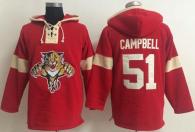 Panthers -51 Brian Campbell Red Pullover NHL Hoodie