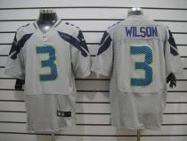 Nike Seattle Seahawks #3 Russell Wilson Grey Alternate Men‘s Stitched NFL Elite Jersey