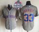 New York Mets -33 Matt Harvey New Grey Cool Base W 2015 World Series Patch Stitched MLB Jersey