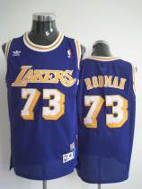 Mitchell and Ness Los Angeles Lakers -73 Dennis Rodman Stitched Blue Throwback NBA Jersey