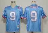 Mitchell And Ness Oilers -9 Steve McNair Baby blue Stitched Throwback NFL Jersey