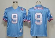 Mitchell And Ness Oilers -9 Steve McNair Baby blue Stitched Throwback NFL Jersey