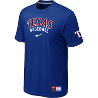 Texas Rangers Blue Nike Short Sleeve Practice T-Shirt