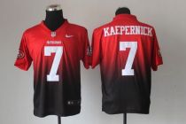 Nike San Francisco 49ers -7 Colin Kaepernick Red Black Mens Stitched NFL Elite Fadeaway Fashion Jers