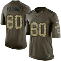 Nike Titans -80 Anthony Fasano Green Stitched NFL Limited Salute to Service Jersey
