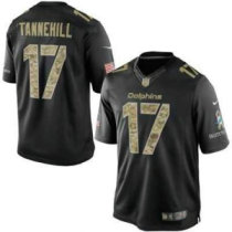 Miami Dolphins -17 Ryan Tannehill Nike Black Salute To Service Jersey