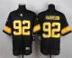 Nike Pittsburgh Steelers #92 James Harrison Black Gold No Men's Stitched NFL Elite Jersey
