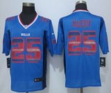 2015 New Nike Buffalo Bills -25 LeSean McCoy Pro Line Blue Fashion Strobe Jersey