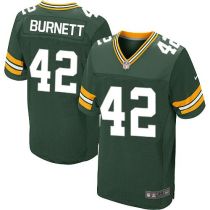 Nike Green Bay Packers #42 Morgan Burnett Green Team Color Men's Stitched NFL Elite Jersey