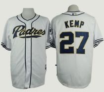 San Diego Padres #27 Matt Kemp White Cool Base Stitched MLB Jersey