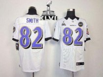 Nike Ravens -82 Torrey Smith White Super Bowl XLVII Men Stitched NFL Elite Jersey