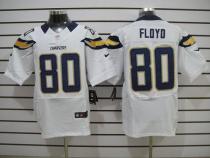 Nike San Diego Chargers #80 Malcom Floyd White Men’s Stitched NFL Elite Jersey