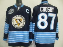 Pittsburgh Penguins -87 Sidney Crosby Stitched Dark Blue 2011 Winter Classic Vintage NHL Jersey
