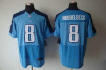 Nike Titans -8 Matt Hasselbeck Light Blue Team Color Stitched NFL Elite Jersey