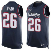 Nike New England Patriots -26 Logan Ryan Navy Blue Team Color Stitched NFL Limited Tank Top Jersey