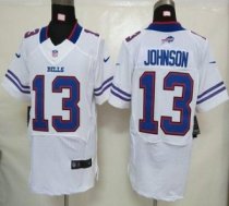 Nike Bills -13 Steve Johnson White Stitched NFL Elite Jersey