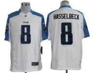 Nike Titans -8 Matt Hasselbeck White Stitched NFL Limited Jersey