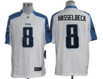 Nike Titans -8 Matt Hasselbeck White Stitched NFL Limited Jersey