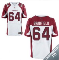 Nike Arizona Cardinals -64 Bradfield Jersey White Elite Road Jersey