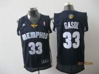 Memphis Grizzlies -33 Marc Gasol Revolution 30 Dark Blue Stitched NBA Jersey