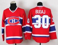 Montreal Canadiens -30 Peter Budaj Red Stitched NHL Jersey