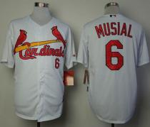 St Louis Cardinals #6 Stan Musial White Cool Base Stitched MLB Jersey