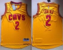 Cleveland Cavaliers #2 Kyrie Irving Gold Revolution 30 Stitched Youth NBA Jersey